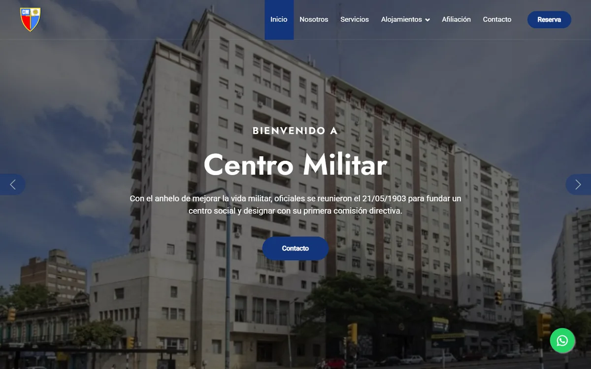Portal institucional del Centro Militar